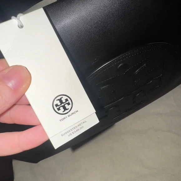 Tory Burch Black Leather Tote - Picture 2 of 5